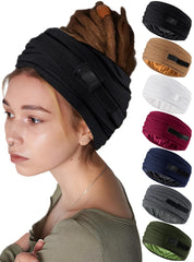 Ababalaya turban ouvert satin doublure pour homme, confort et maintien pendant l'entraînement.