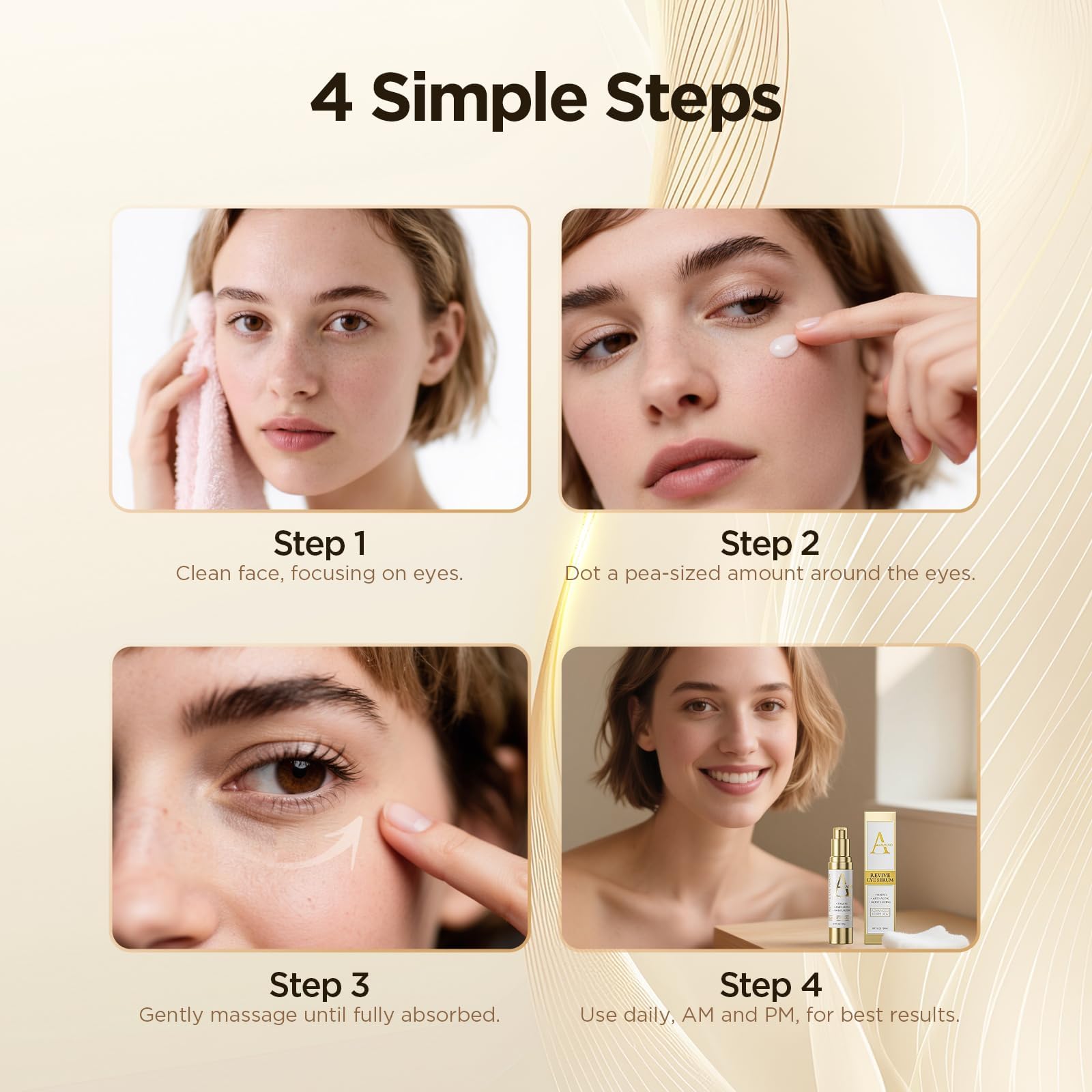 Sérum Abarno adapté à tous types de peaux autour des yeux