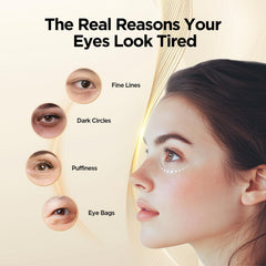 Application rapide du sérum Abarno autour des yeux, texture légère