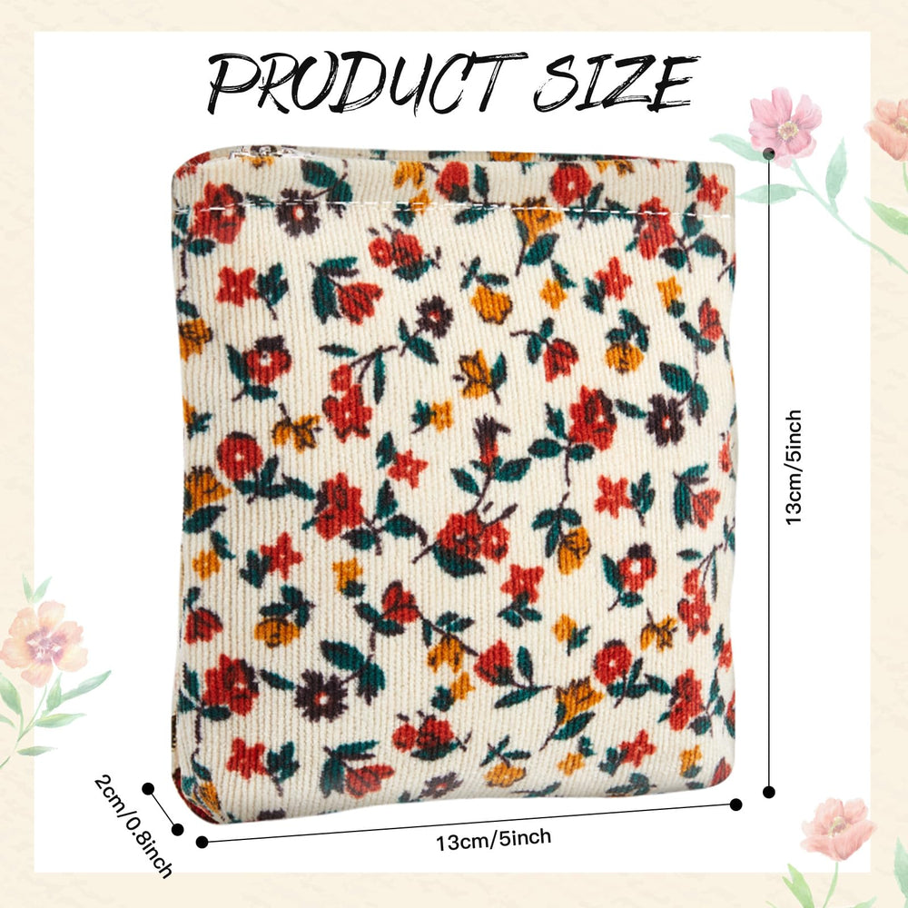 Pochette Abbylike velours côtelé avec fermeture zippee, pratique pour l'organisation lors de déplacements.