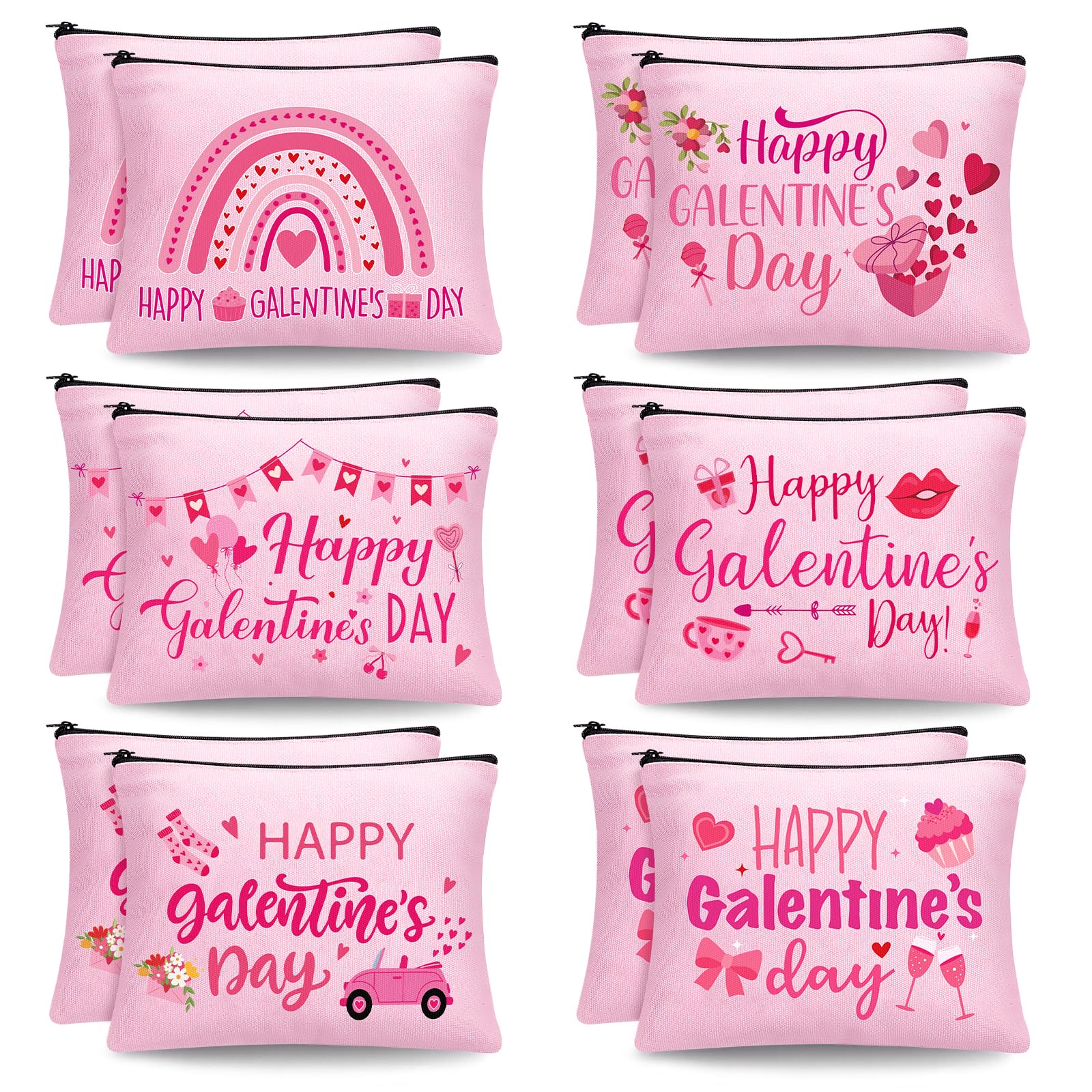 Abbylike sacs-maquillage galentine-ensemble: parfait pour organiser vos essentiels beauté.