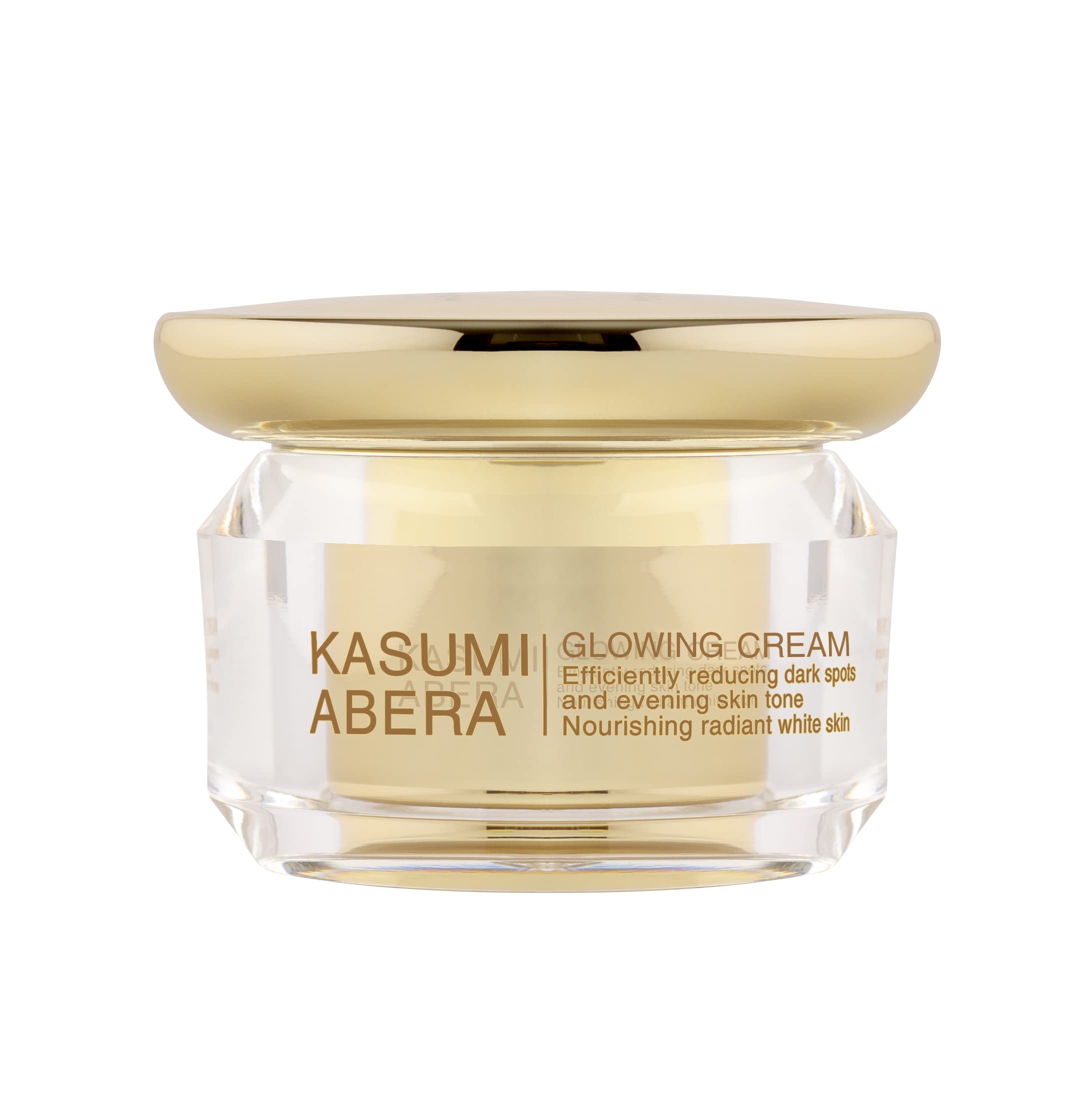 ABERA Kasumi Crème en flacon révèle un éclat lumineux du teint.