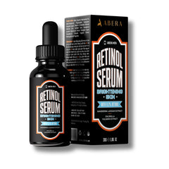 ABERA Sérum Rétinol pour Homme — bouteille élégante pour lisser les ridules.