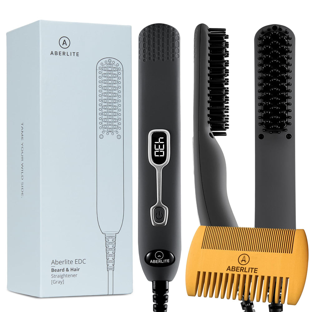 Aberlite EDC – brosse barbe avant-après, résultat net et soigné.