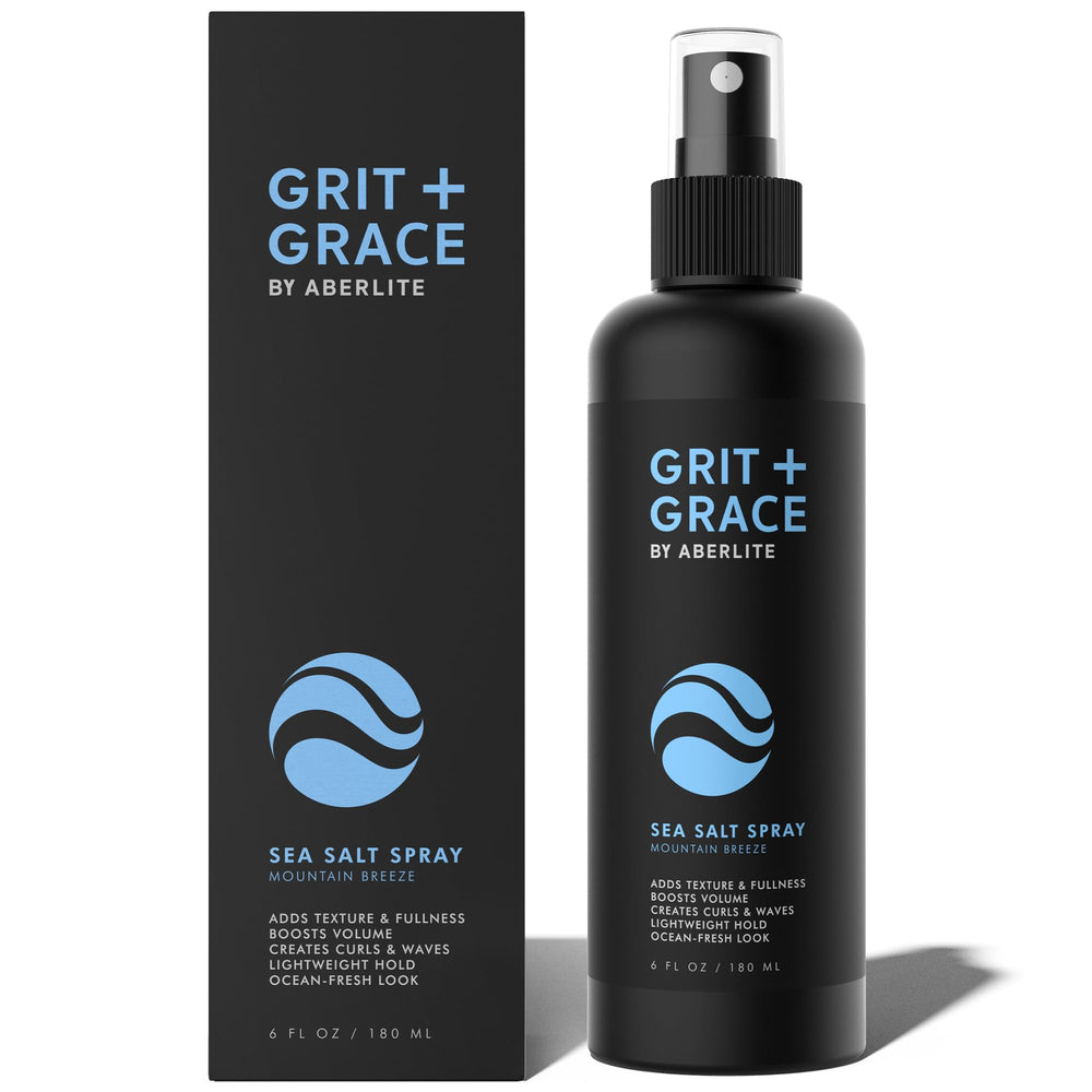Aberlite Grit+Grace : bouteille spray prête à l’emploi pour texture et volume immédiats.
