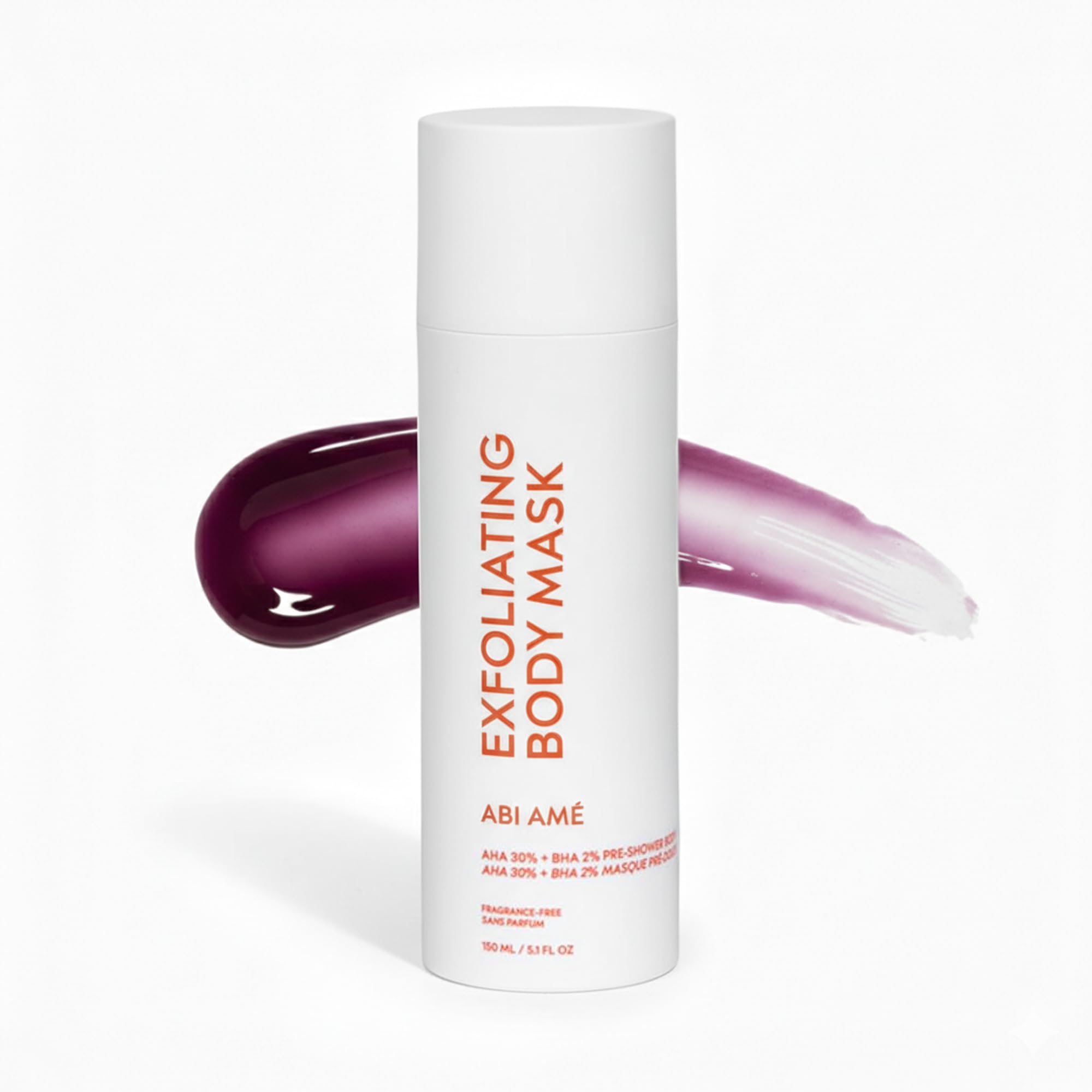 Bouteille ABI AME Exfoliant corporel chimique 150 ml, peau plus lisse.