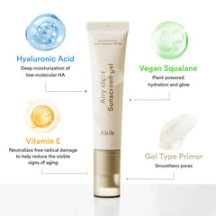 Semi-matte finish of Abib Airy Clear Sunscreen Gel SPF30