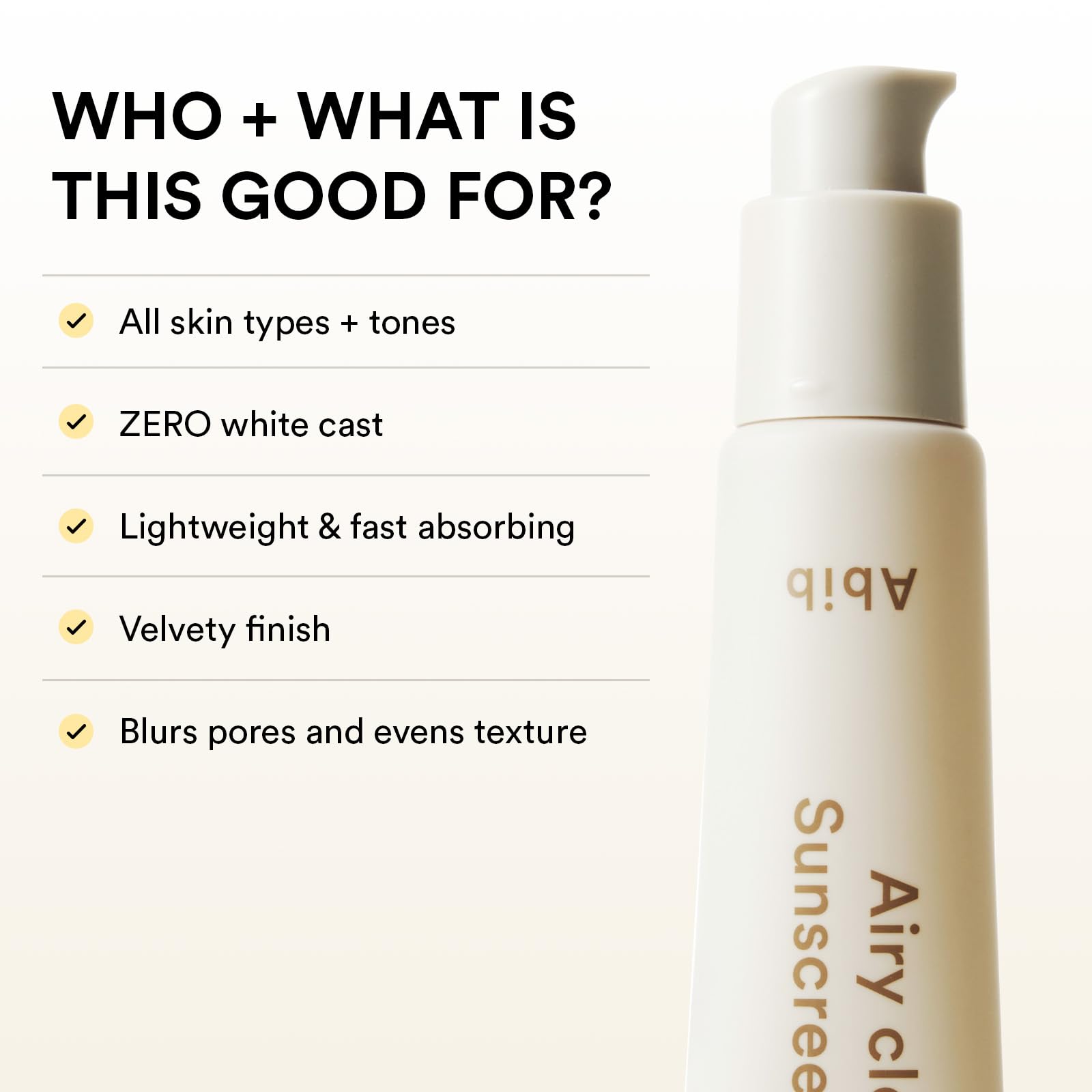 Abib Airy Clear Sunscreen Gel SPF30 used on face and body