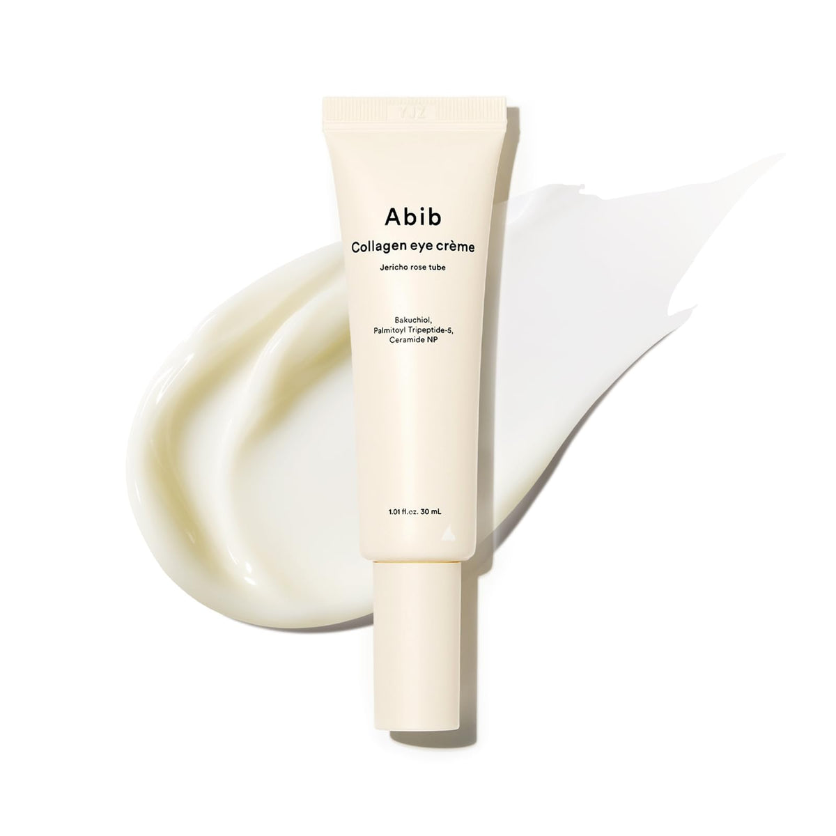 Abib Crème Yeux Collagene Jericho Rose dans le tube, soin ciblé pour le regard.