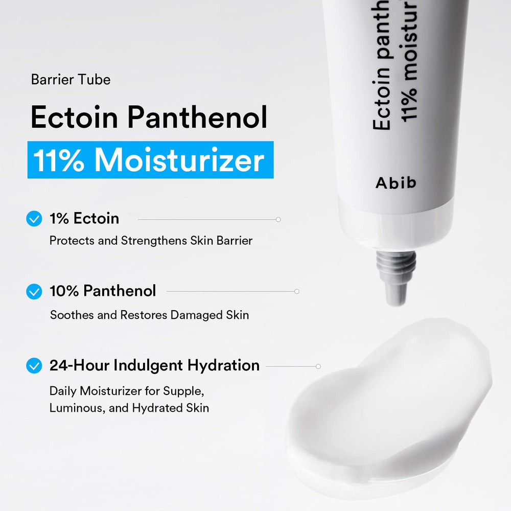 Application de la crème Abib Ectoin Panthenol sur peau