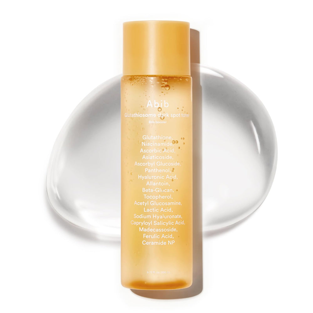 Tonique Abib Glutathiosome dans la bouteille, prête à hydrater et éclairer la peau.