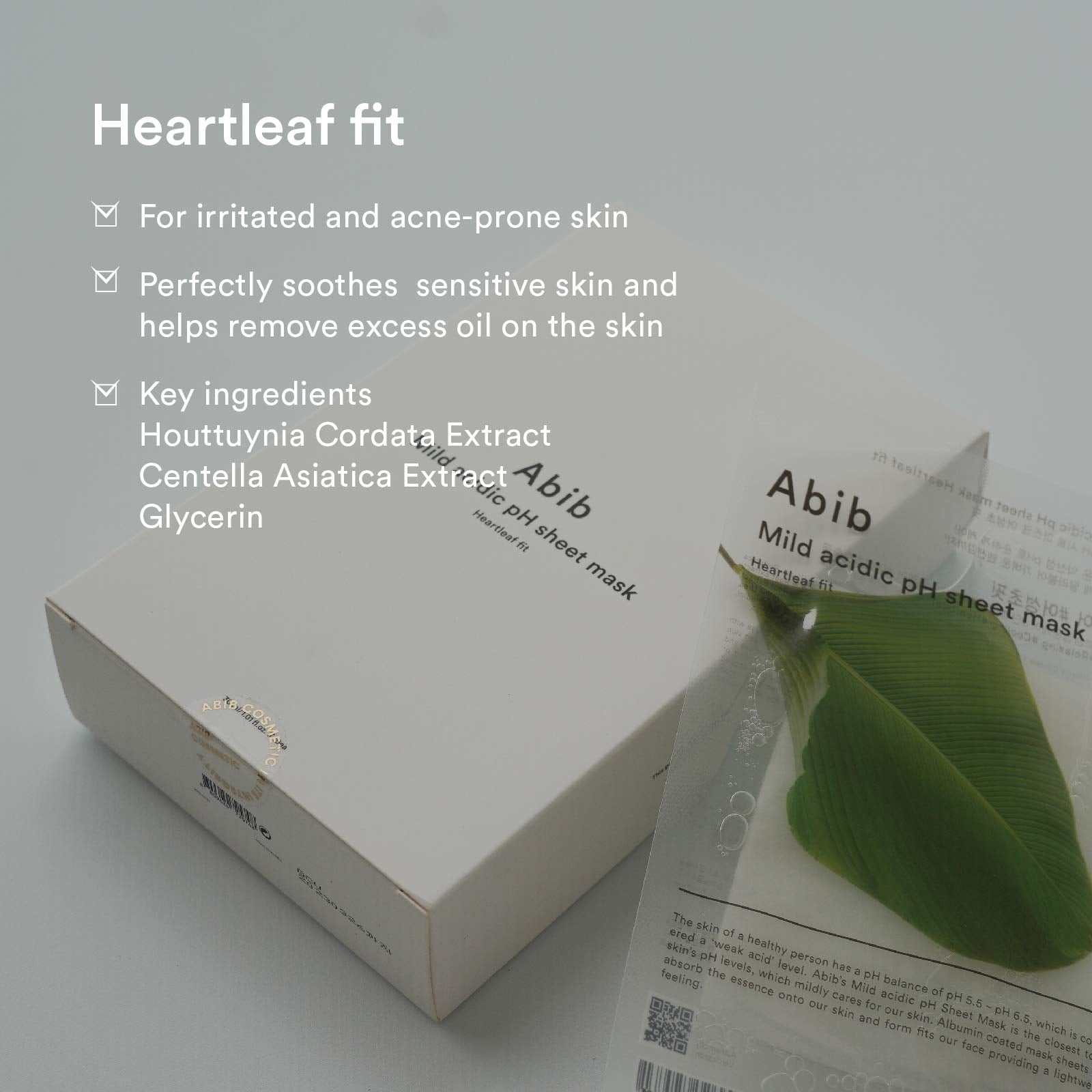 Application guidée du masque Abib Heartleaf Fit pour un soin facile