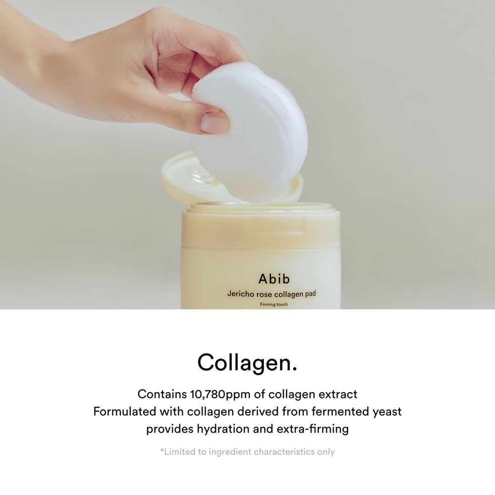 Abib Jericho Rose Collagene Pad: routine quotidienne pratique et simple.