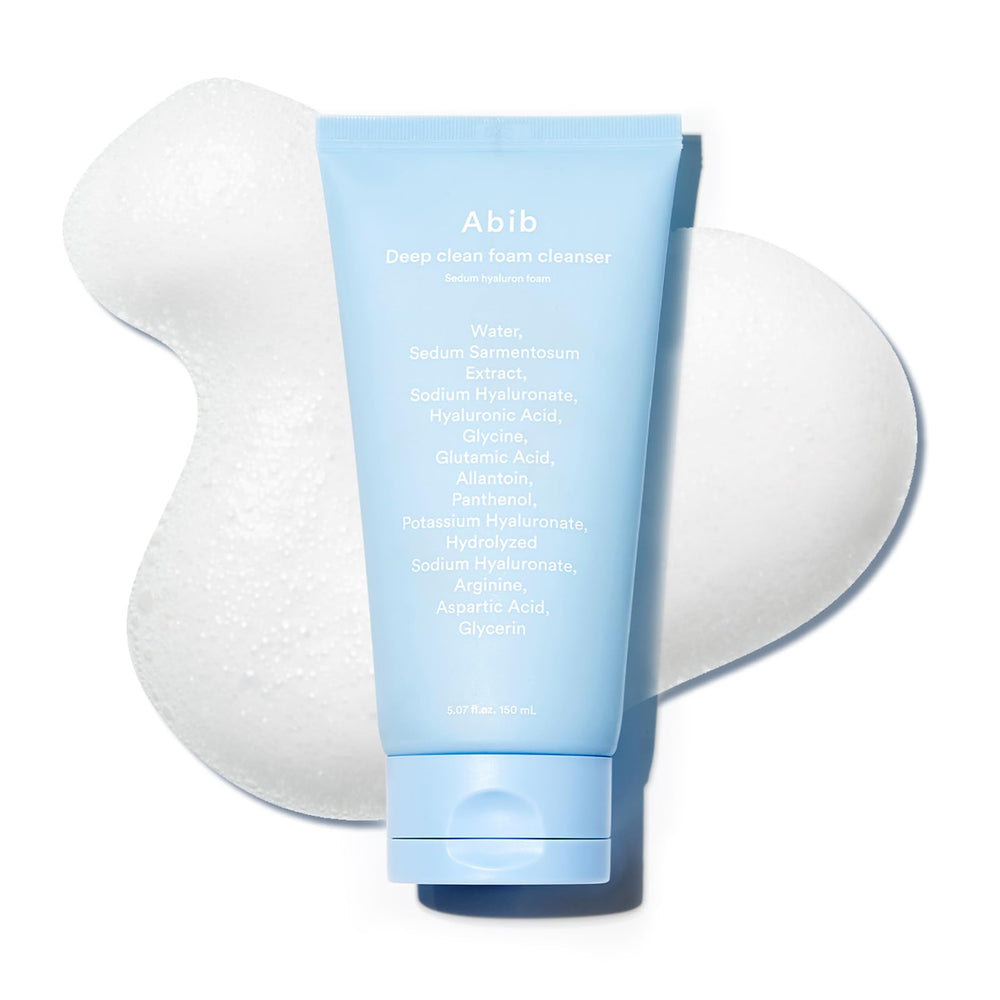 Abib nettoyant mousse Sedum Hyaluron sur bouteille 150 ml, nettoyage en douceur