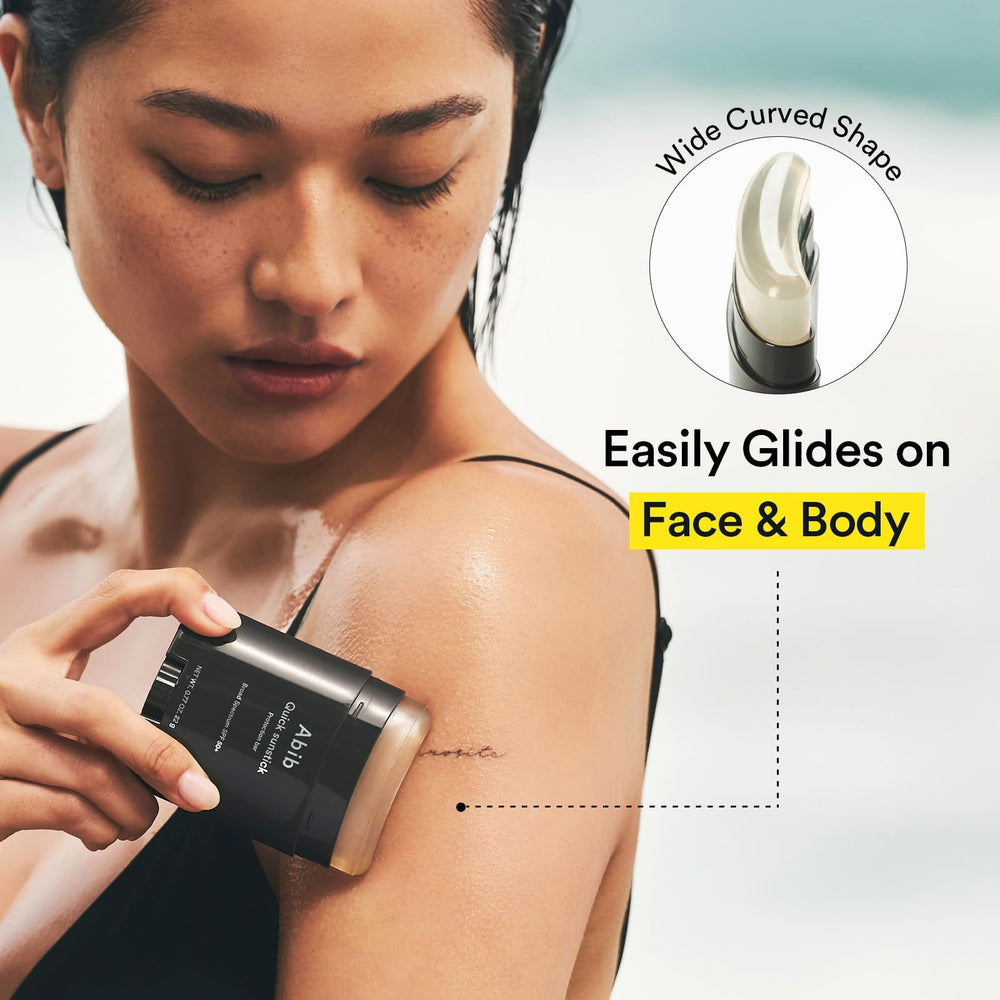 Abib Quick Sunstick Protection Bar application sous ou sur maquillage
