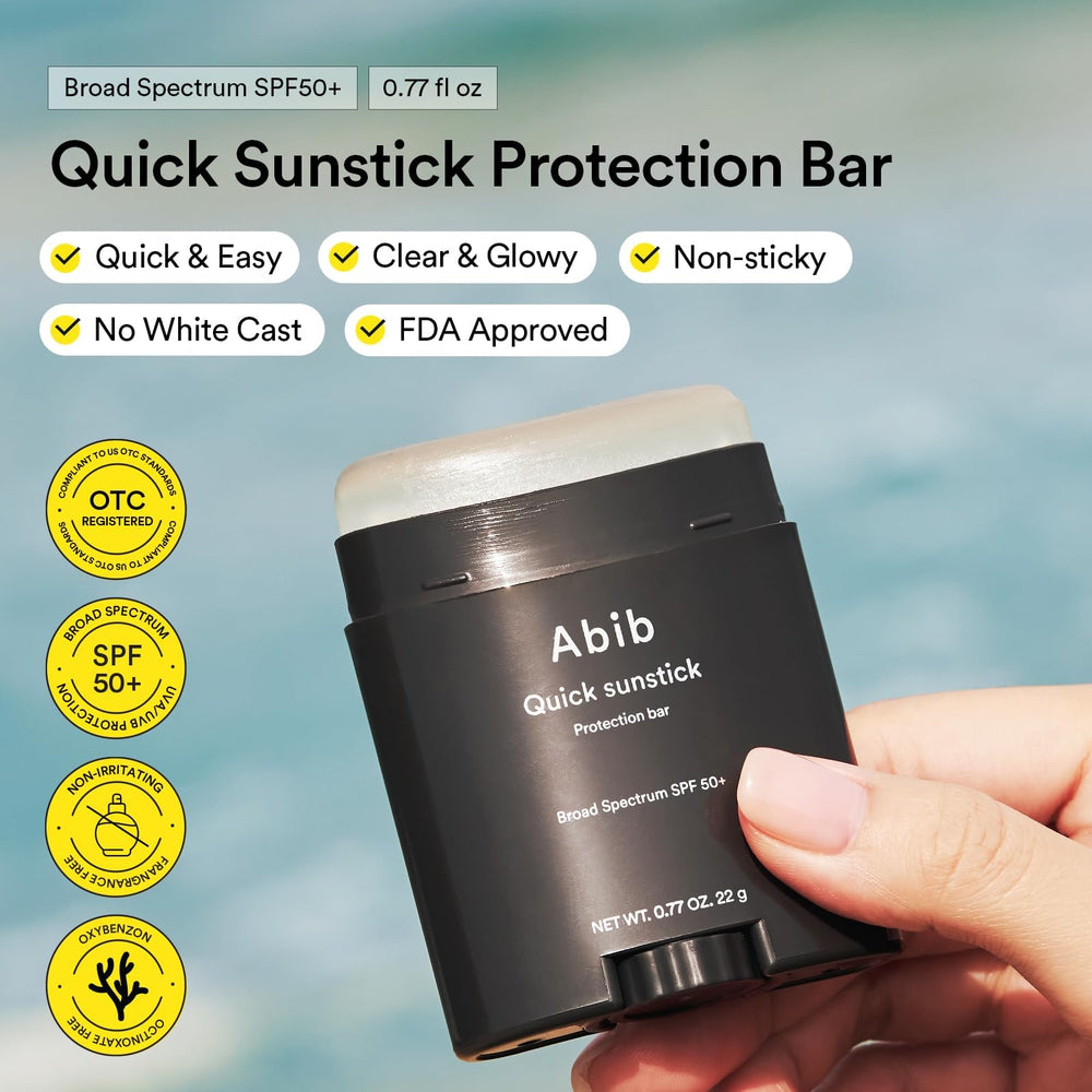 Abib Quick Sunstick Protection Bar texture transparente sans résidu visible