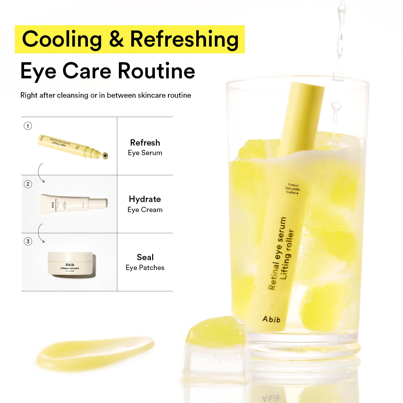 Abib sérum oculaire rétinal texture soyeuse et rafraîchissante