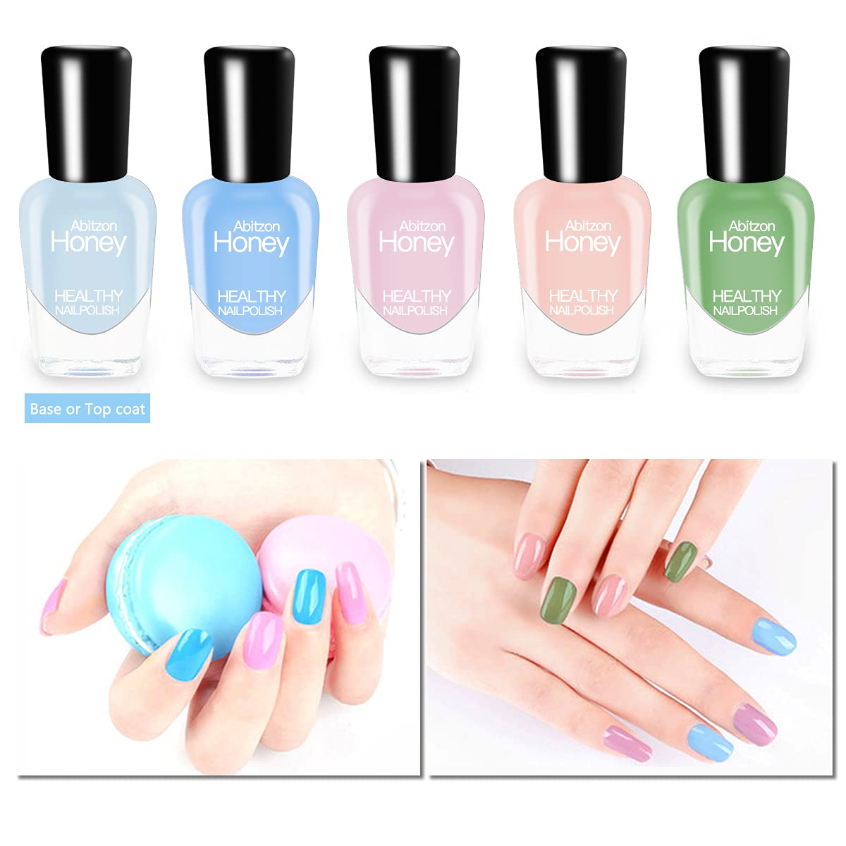 Vernis Abitzon séchage rapide en 60 secondes sans lampe.