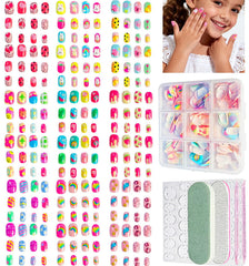 ABOLINE kit ongles prets pour filles, ensemble complet et pose rapide.