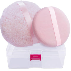 ABOLINE pouf-poudre-corps-6-pouces : application homogène de poudre corporelle.