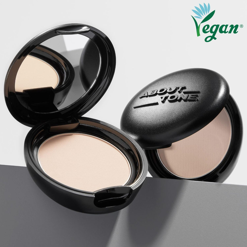 Ingrédients doux ABOUT TONE Blur Powder Pact pour une routine délicate.