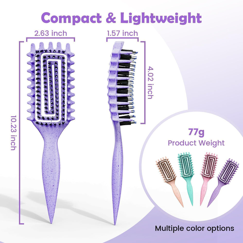 ABOYOY brosse légère, idéale pour le coiffage quotidien sur cheveux bouclés.