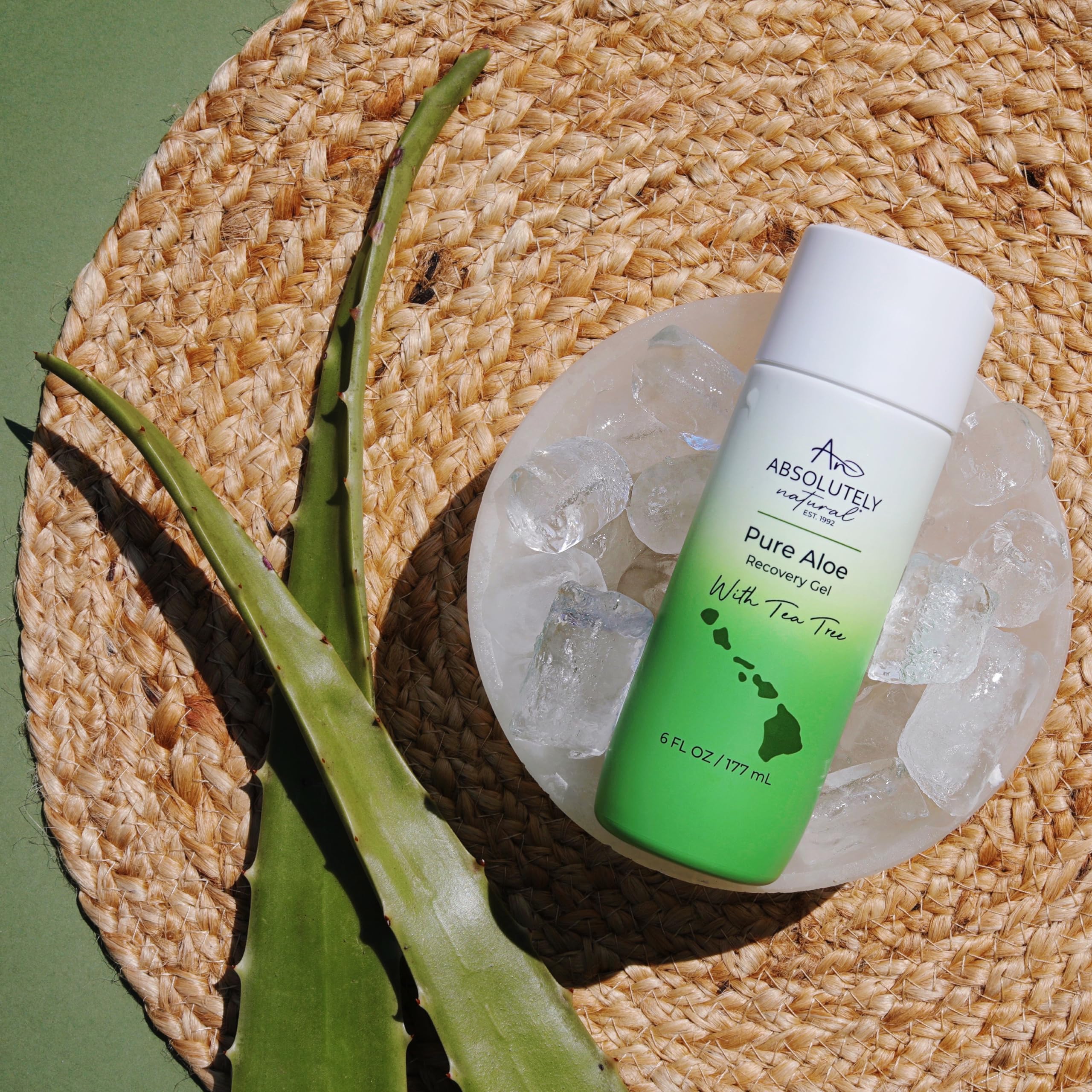 Absolutely Natural application rapide hydrate et apaise peau sèche.