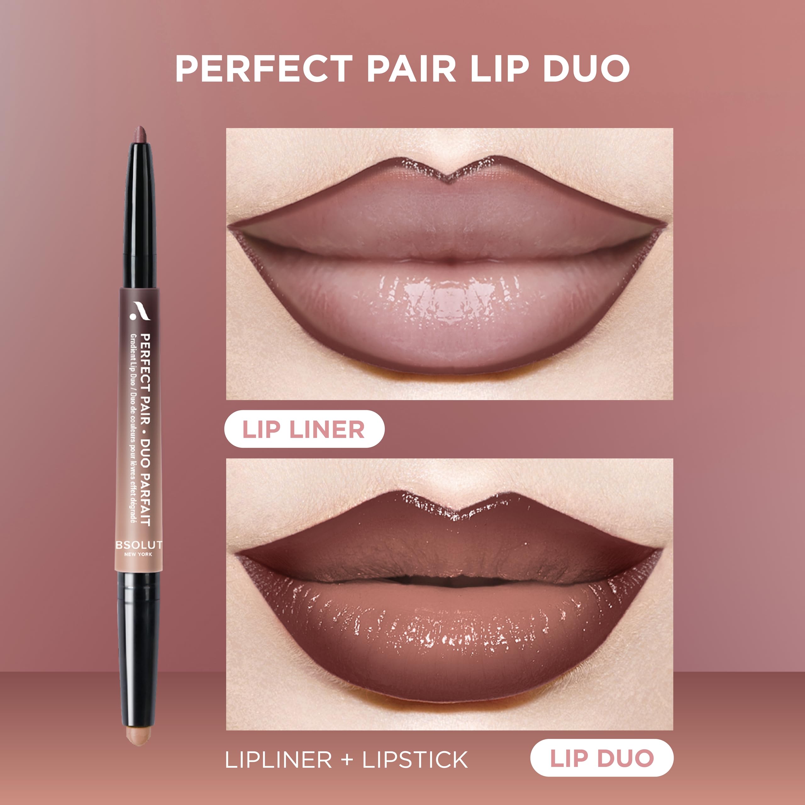 Texture satinée ALD01 sur les lèvres pour un fini lisse