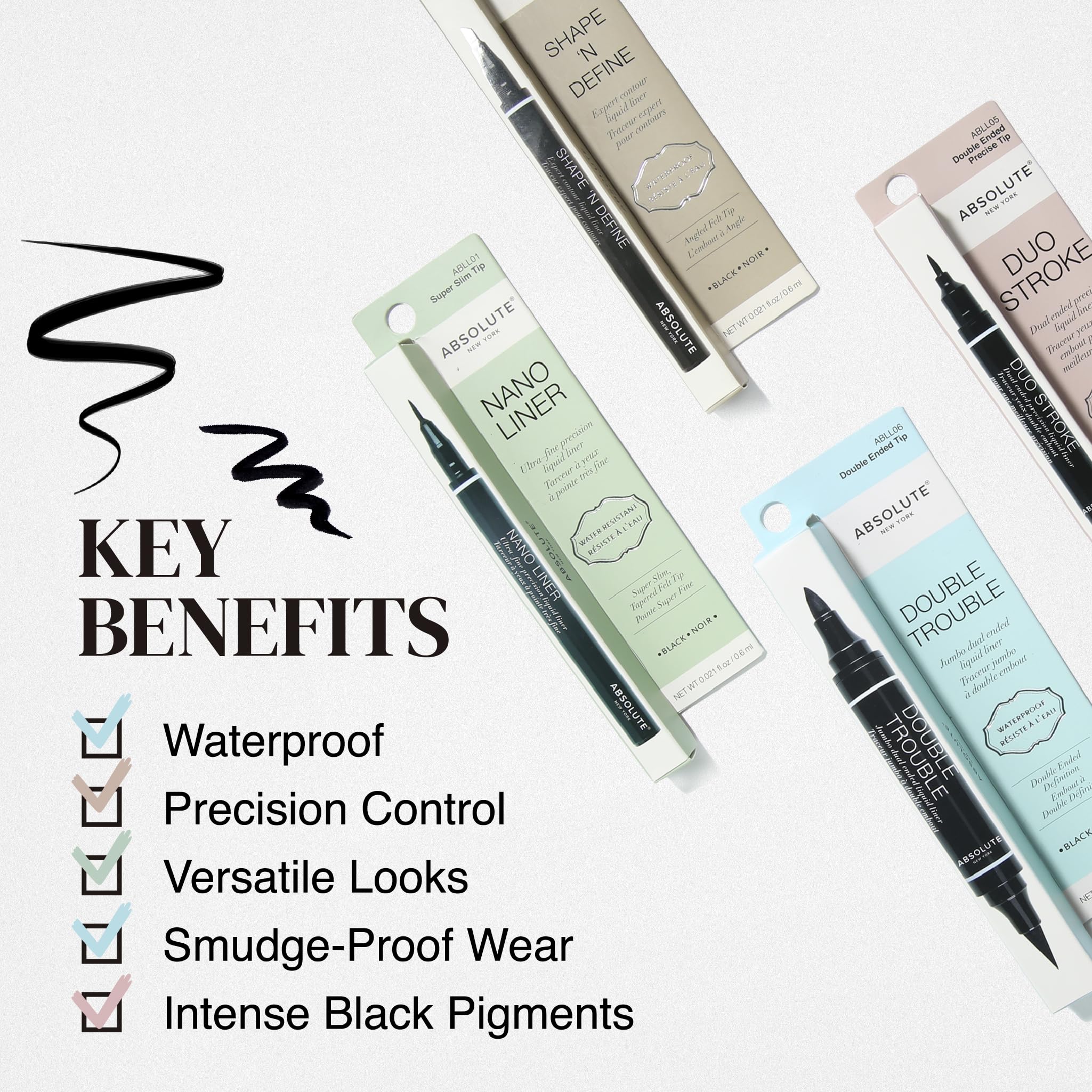 Absolute New York Double Trouble Liner ligne-definition-subtile permet un smoky ou un look naturel