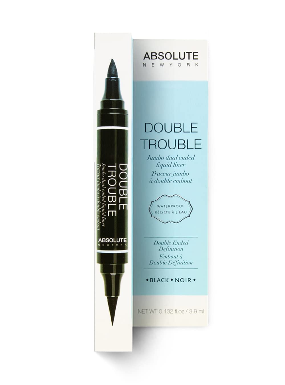 Absolute New York Double Trouble Liner talon-angle pour un trait net et précis