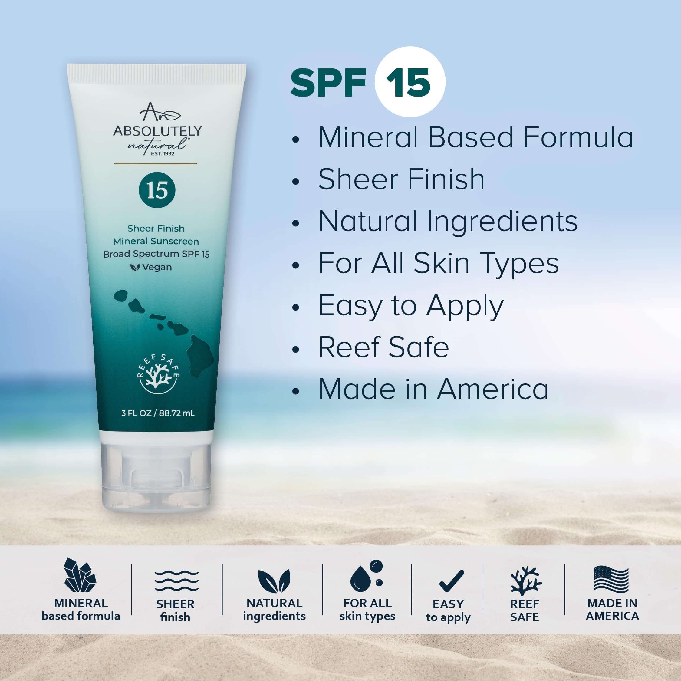 Vitamine E et antioxydants dans Absolutely Natural pour hydratation et protection.