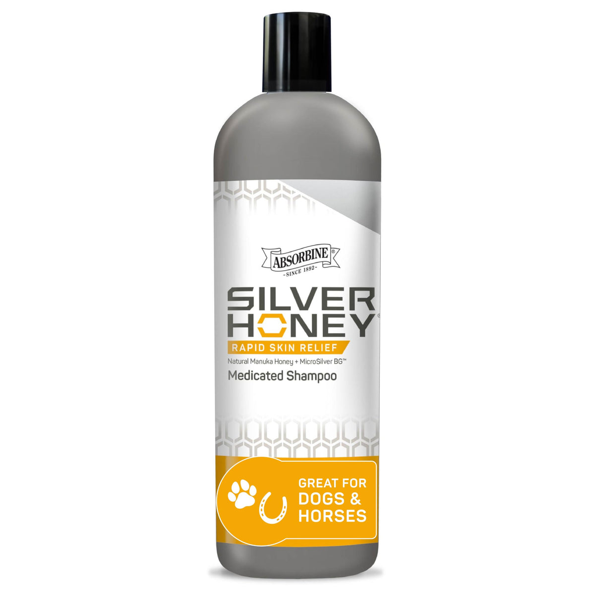 Absorbine Silver Honey Bouteille : soin hydratant sans parfum pour peau sensible.