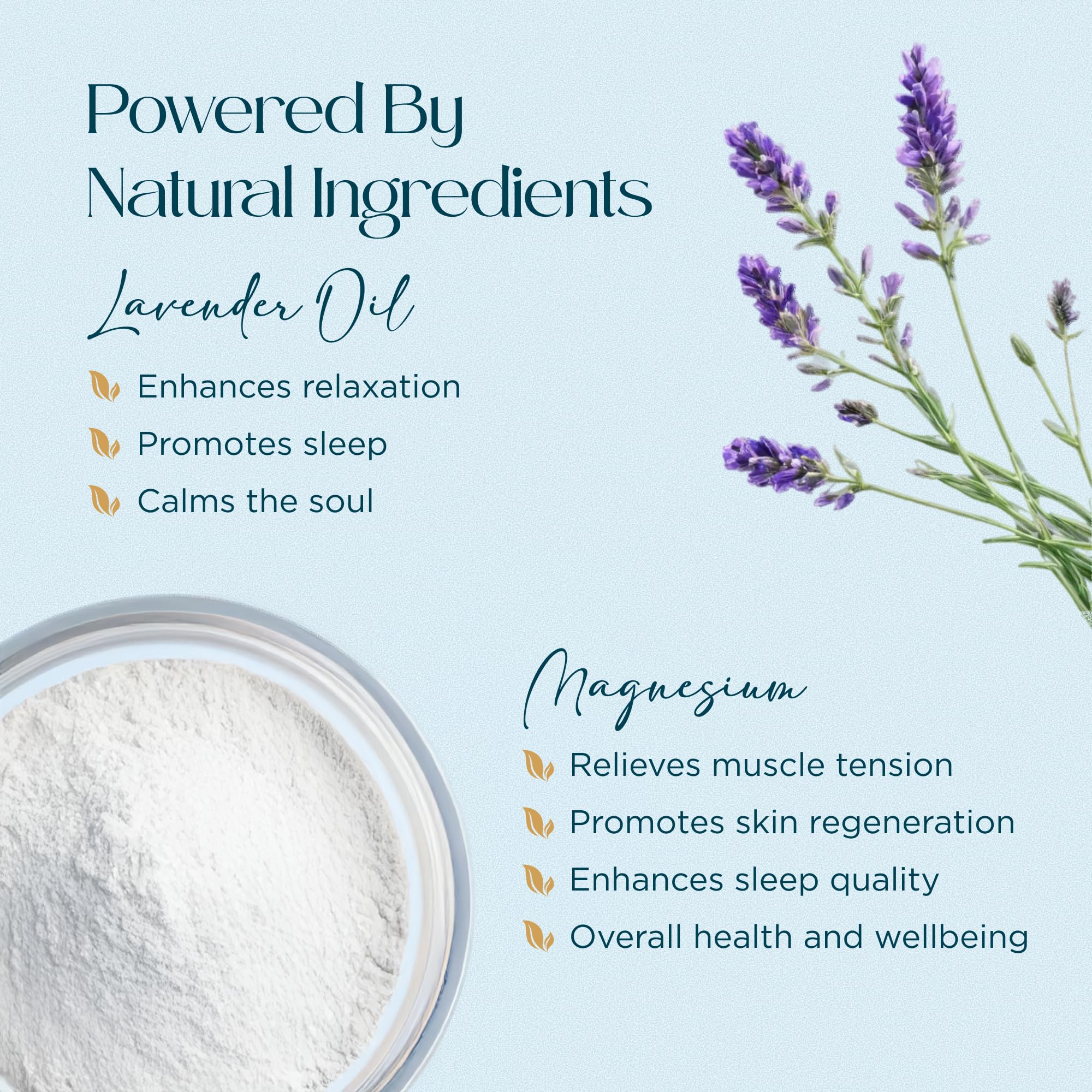 Ingredient chart highlights minerals in Abundant Natural Health Ocean Magnesium Bath Soak.