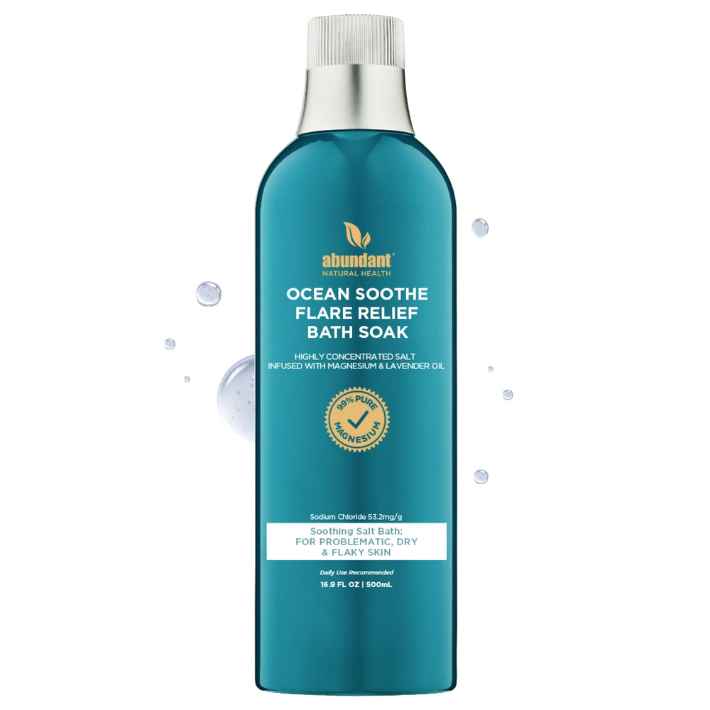 Abundant Natural Health Ocean Soothe bottle soothes dry skin with magnesium-rich hydration