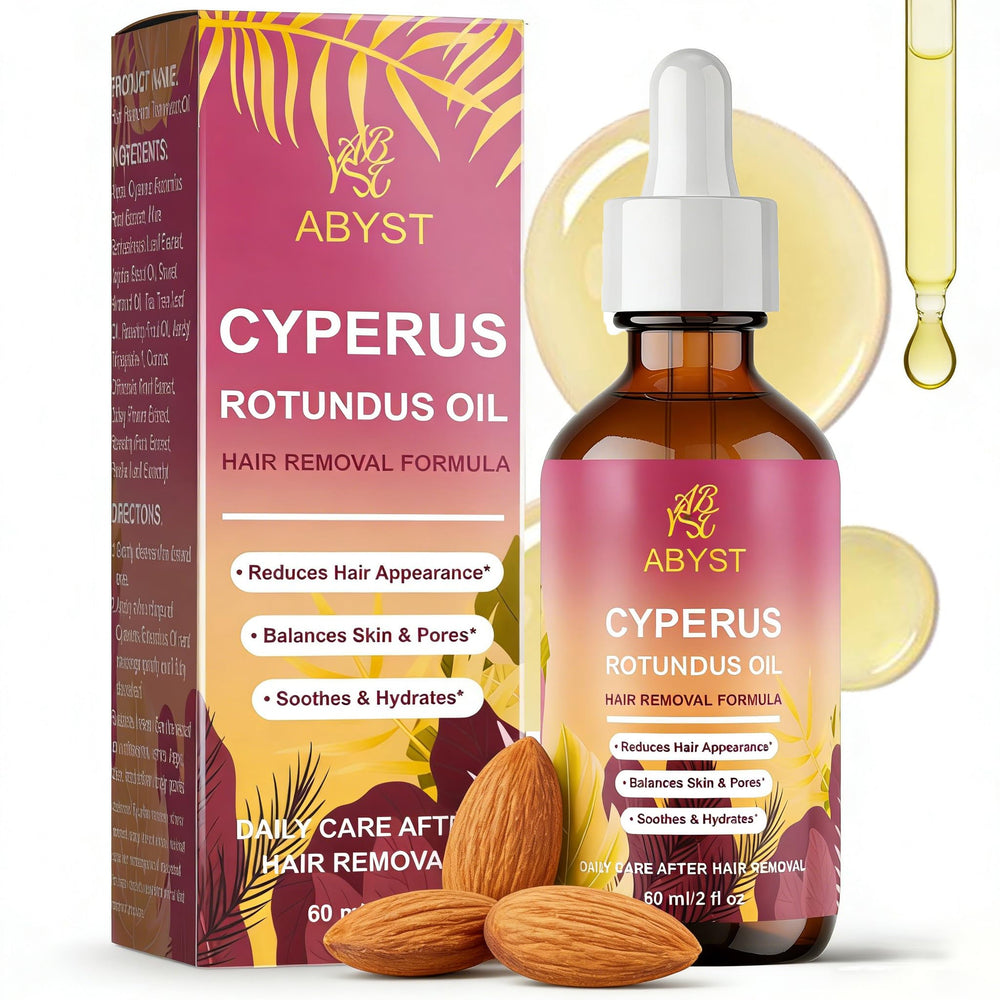 ABYST huile Cyperus Rotundus – bouteille 60 ml, absorption rapide et soin délicat.