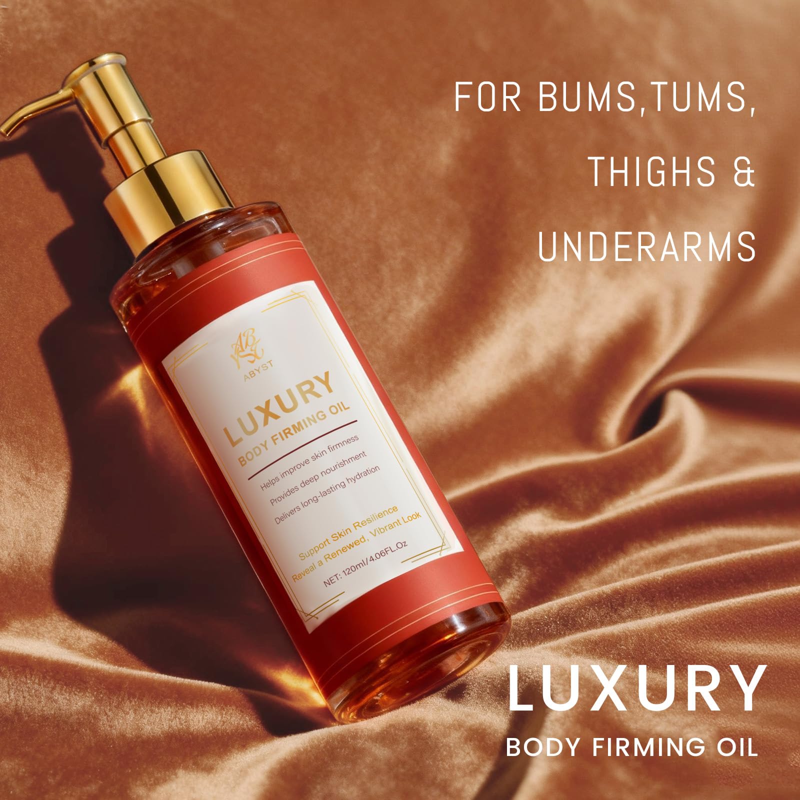 ABYST huile tonifiante, application en massage pour tonifier la peau.
