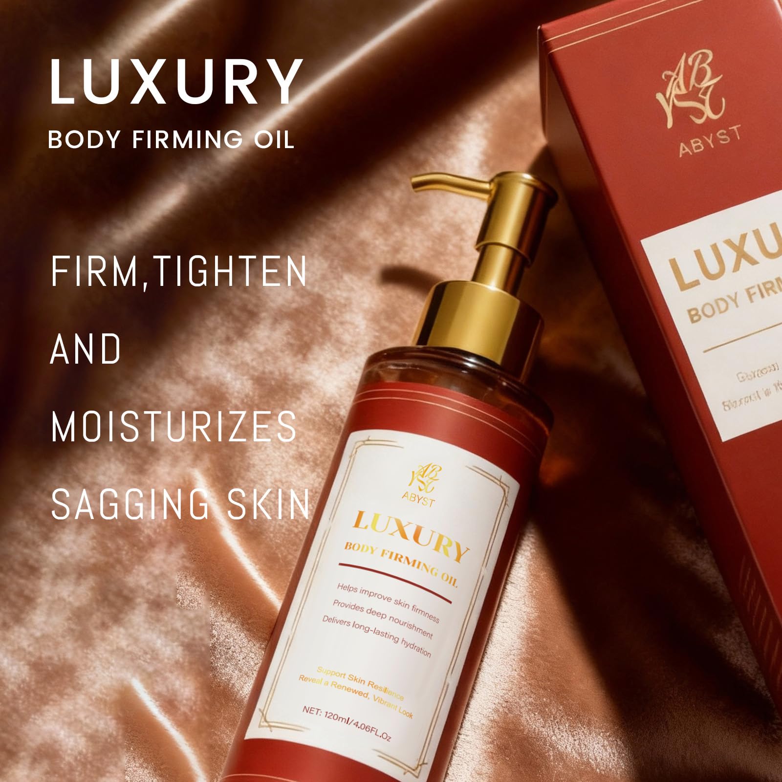 ABYST packaging luxe, flacon élégant et expérience premium.