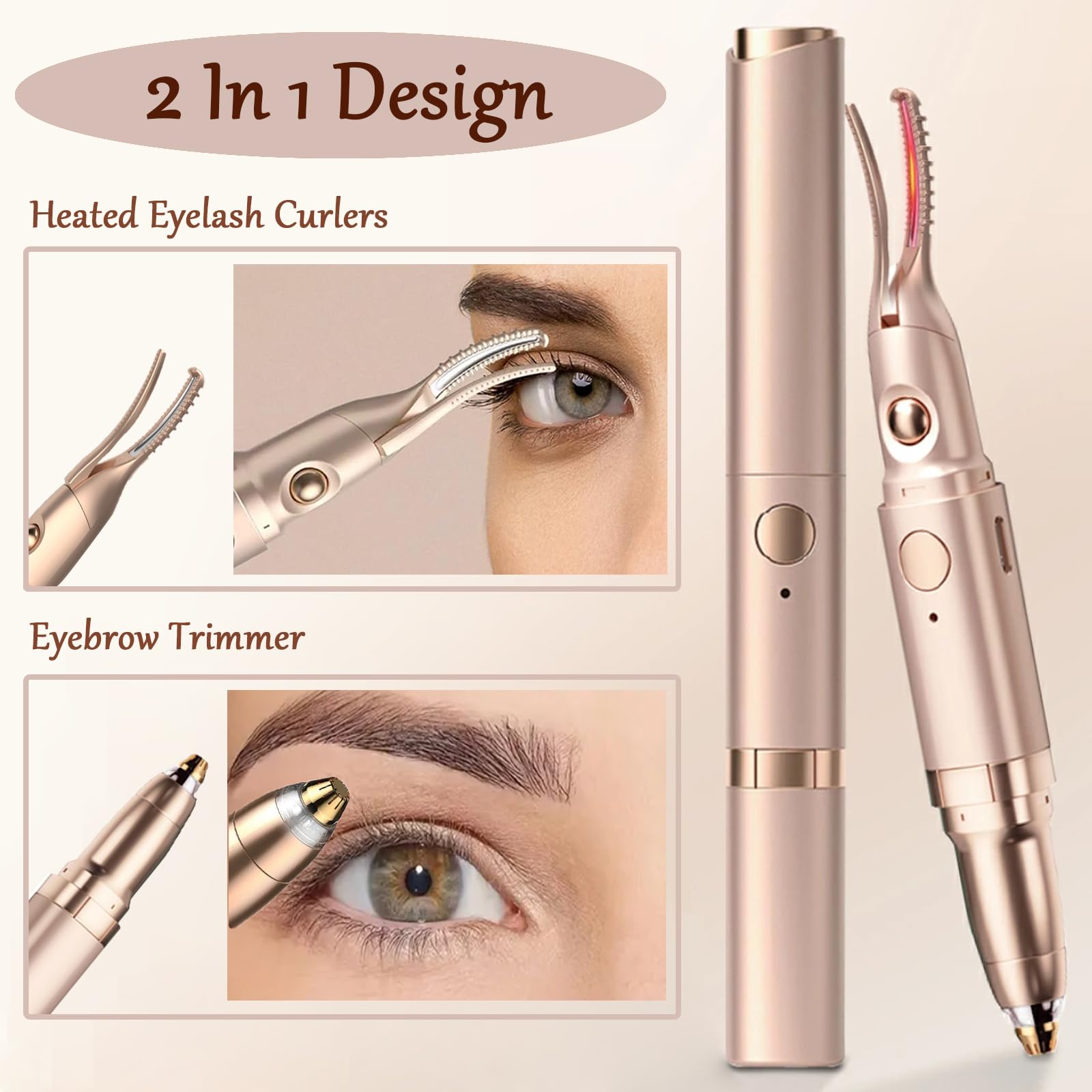 Acavado tondeuse sourcils électrique précise 2 en 1 en or