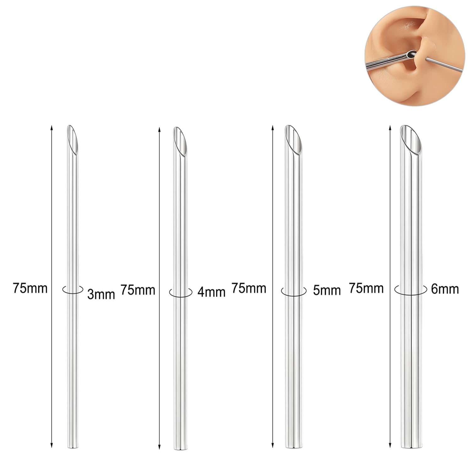 AccGin tube récepteur piercing 4mm avec angle 45° facilitant l’assemblage.