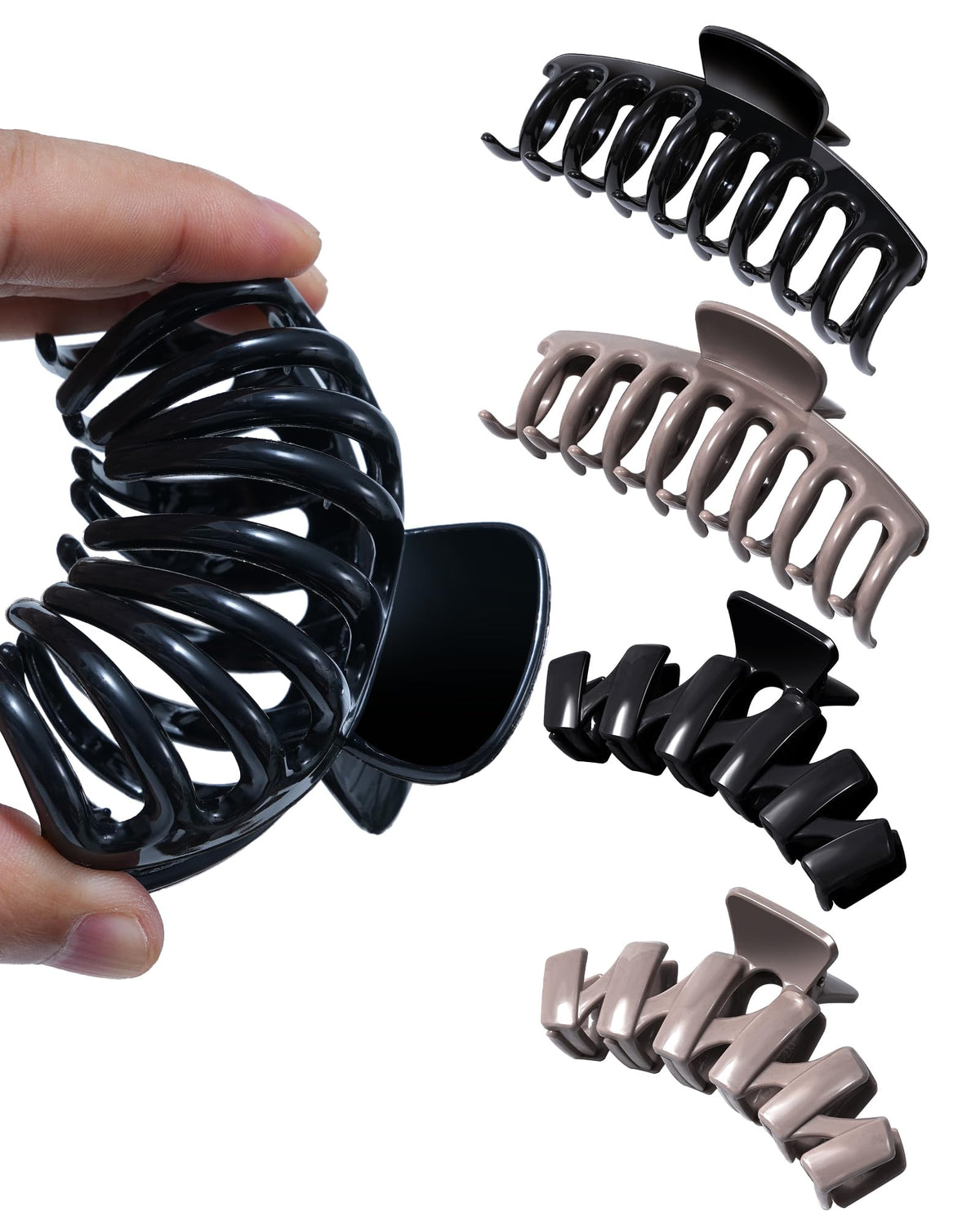 ACECHA 4 pièces pinces en silicone flexibles pour une tenue douce et fiable.