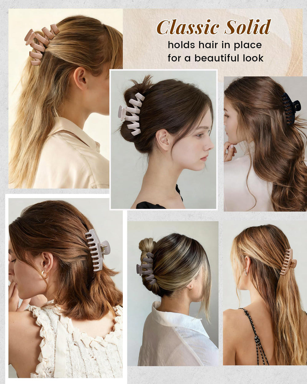 ACECHA polyvalentes: parfaites pour chignon ou demi-queue, look discret.