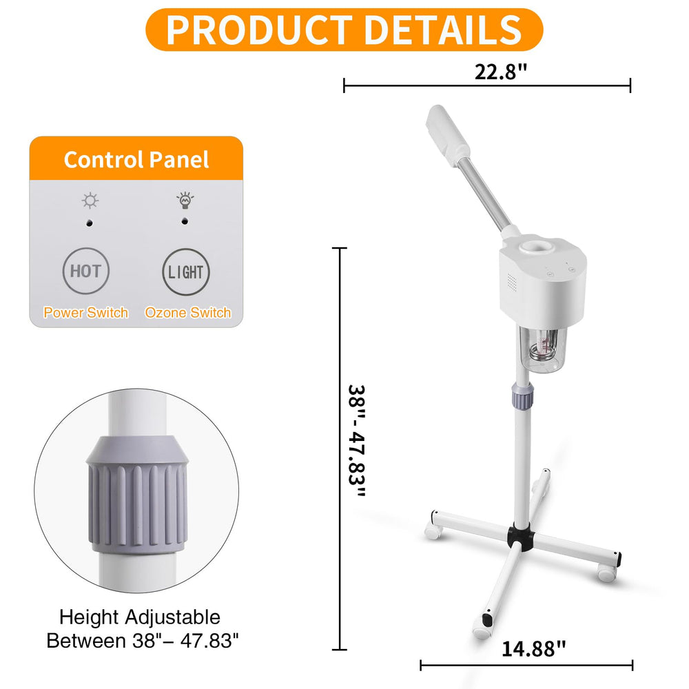 Mode ions négatifs et vapeur chaude pour nettoyage spa
