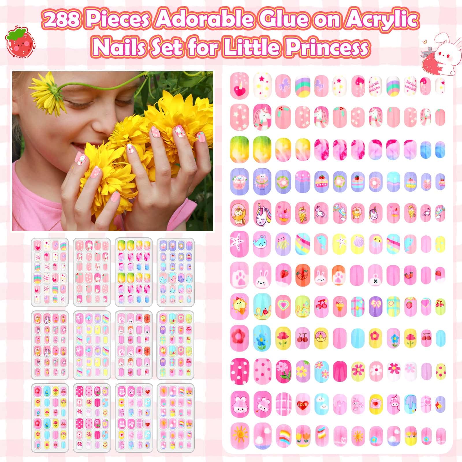 Acejoz: ongles pré-glués simples à poser, idéal pour DIY rapide.