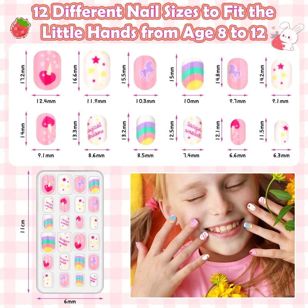 Acejoz: 10 tailles différentes pour s’adapter à la plupart des ongles d’enfants.