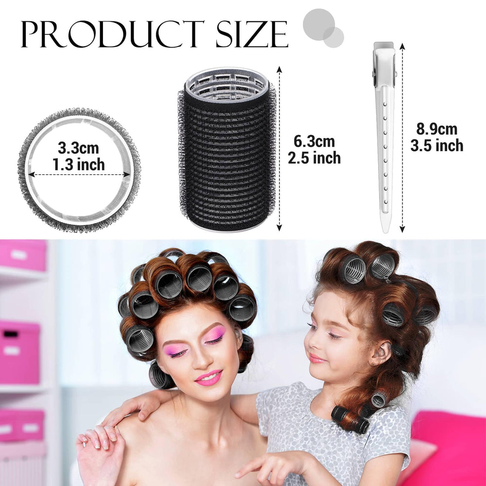 Acejoz rouleaux cheveux bleu, volume rapide sans chaleur à domicile.