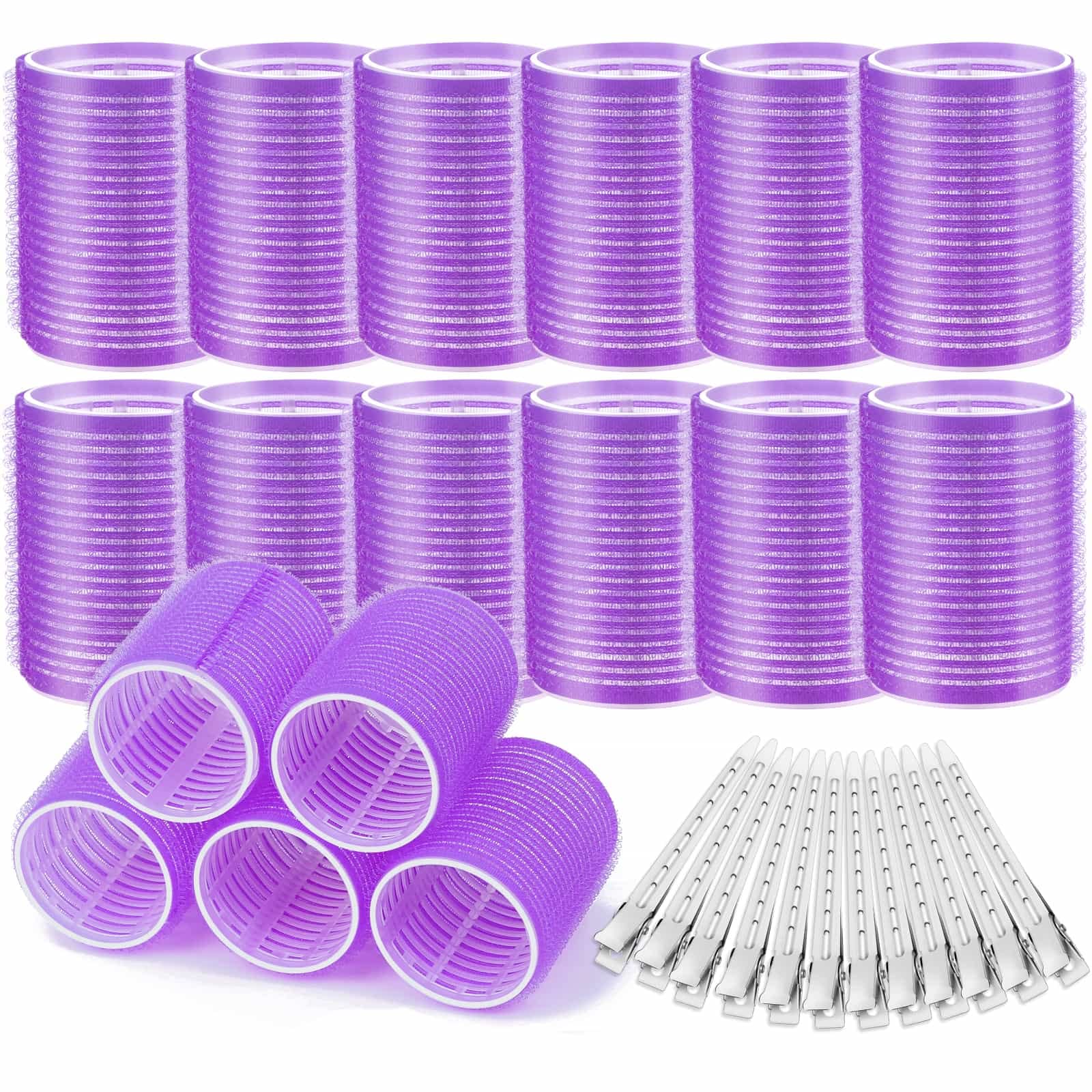Rouleaux Acejoz de grande taille pour cheveux volumineux et boucles définies.