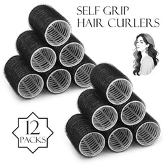 Acejoz rouleaux cheveux noir, maintien fiable pour coiffer sans chaleur.