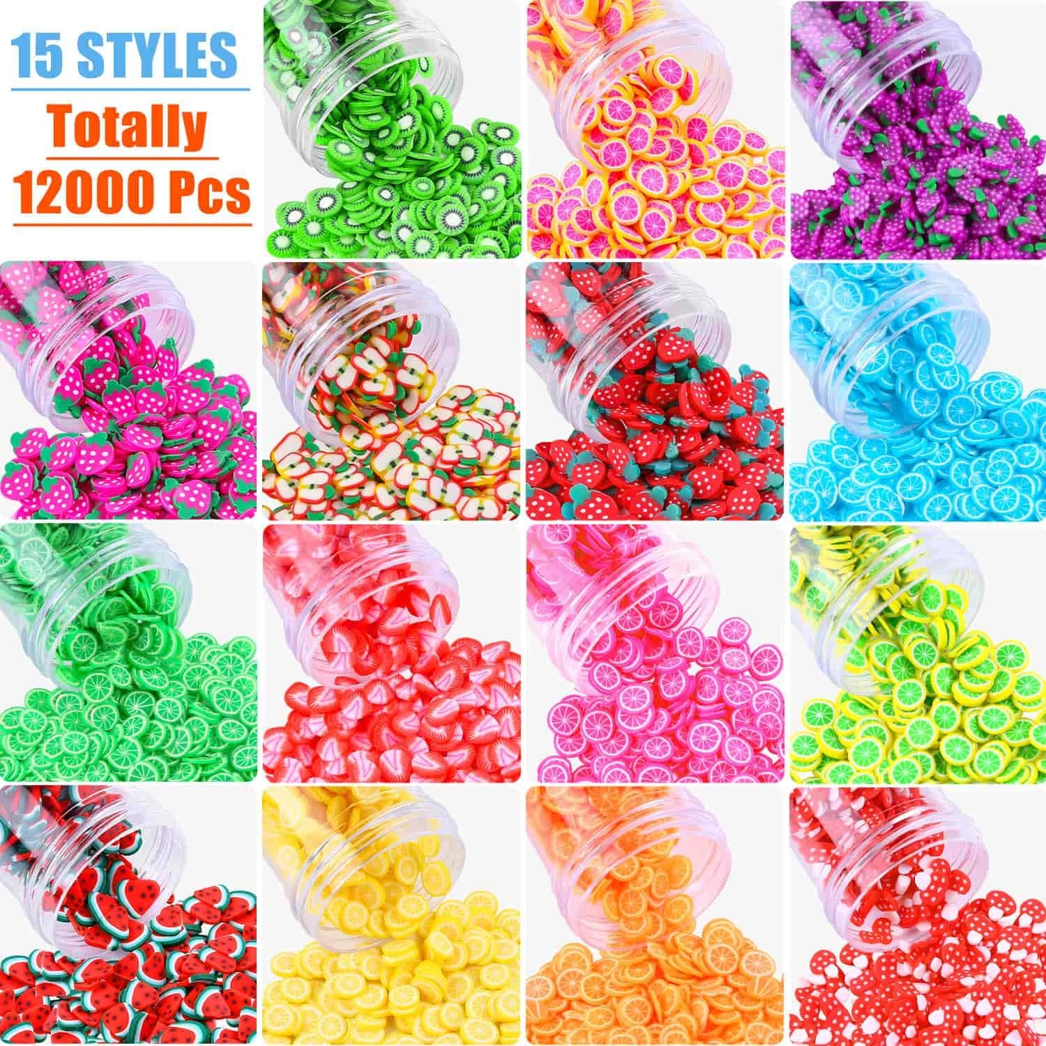 Acejoz tranches fimo - couleurs variées pour personnaliser vos créations.