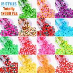 Acejoz tranches fimo - couleurs variées pour personnaliser vos créations.