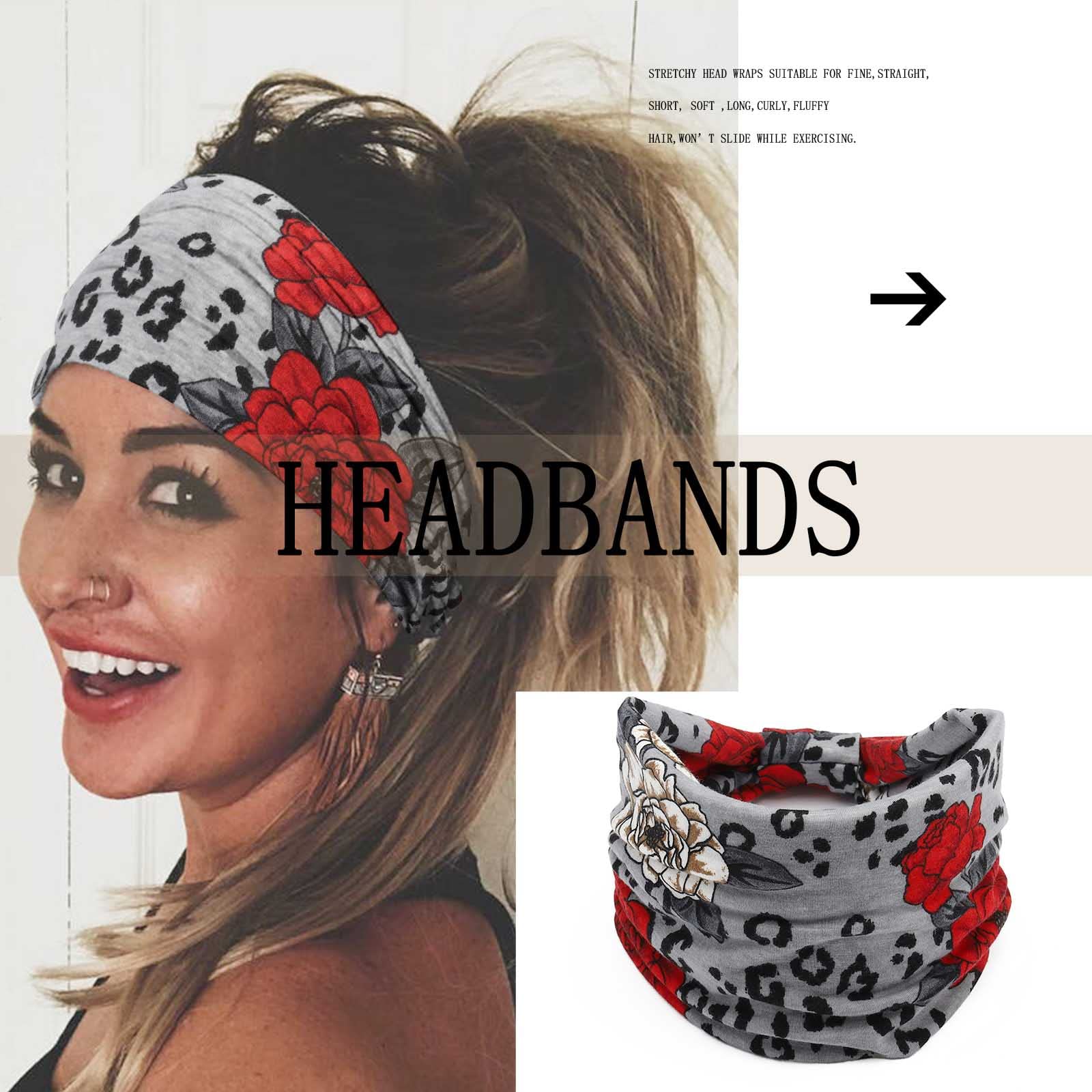 Acenail lot de 4 bandeaux fleuris pour femmes actives